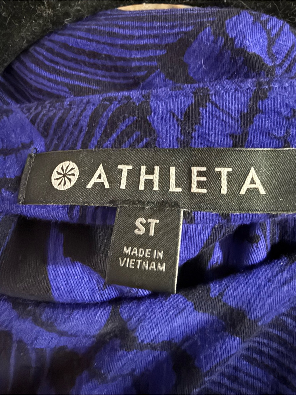 Athleta Royal Blue and Black Sleeveless Midi Dress - Picture 3 of 5